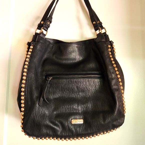 Jessica Simpson Handbags - Jessica Simpson Oversized Black Studded Purse